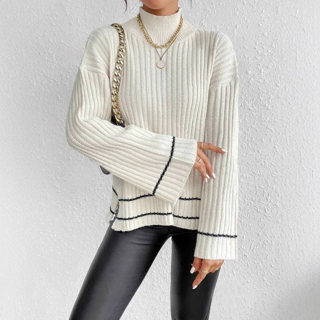 Alison | Women's Turtleneck Ribbed Sweater - Image 2