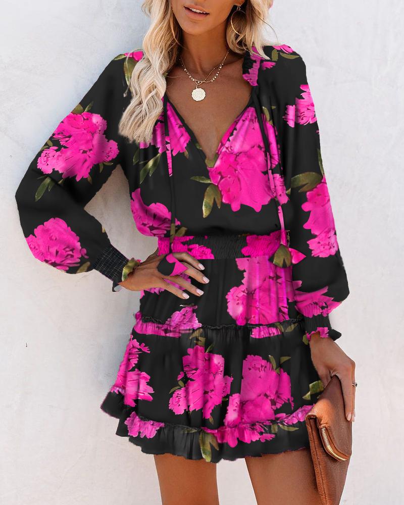 Zoe | Bold Floral Mini Dress for Vibrant Elegance - Image 2