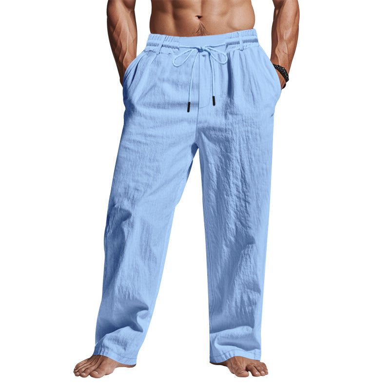 Barney | Men’s Linen Trousers – Relaxed Fit, Breathable Full Length Pants - Image 3