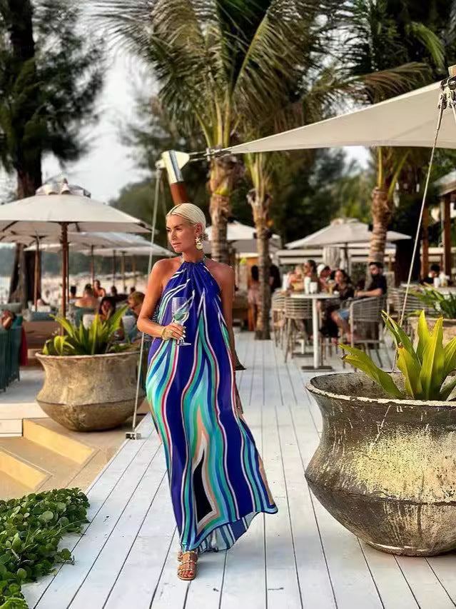 Kristen | Elegant Halter Maxi Dress for Summer - Image 4