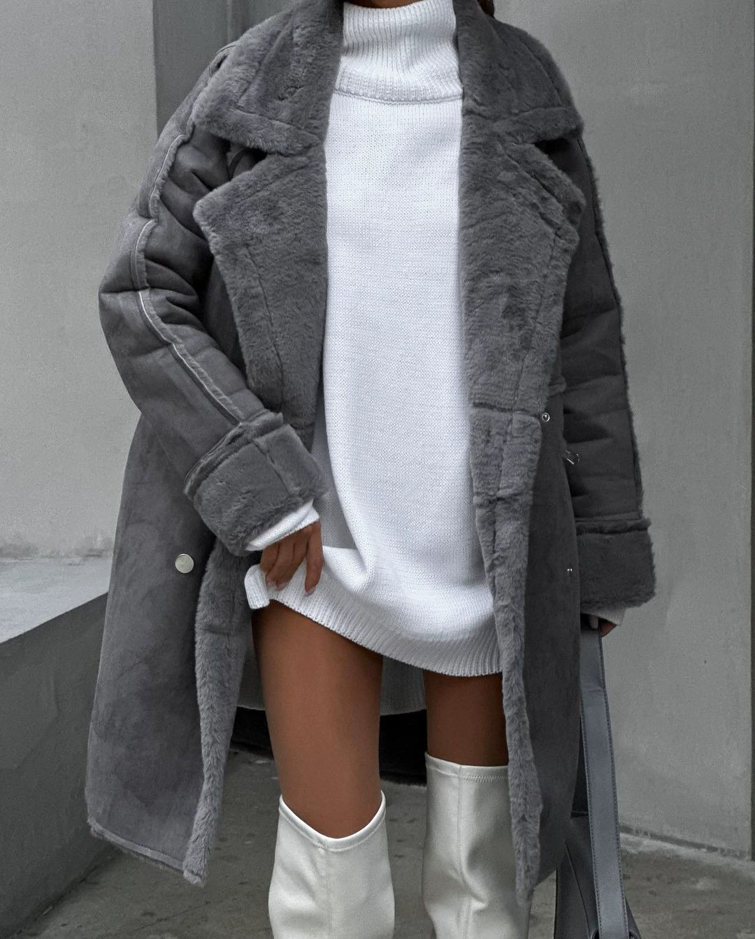 Kate | Women's Oversized Shearling Long Coat - Image 3