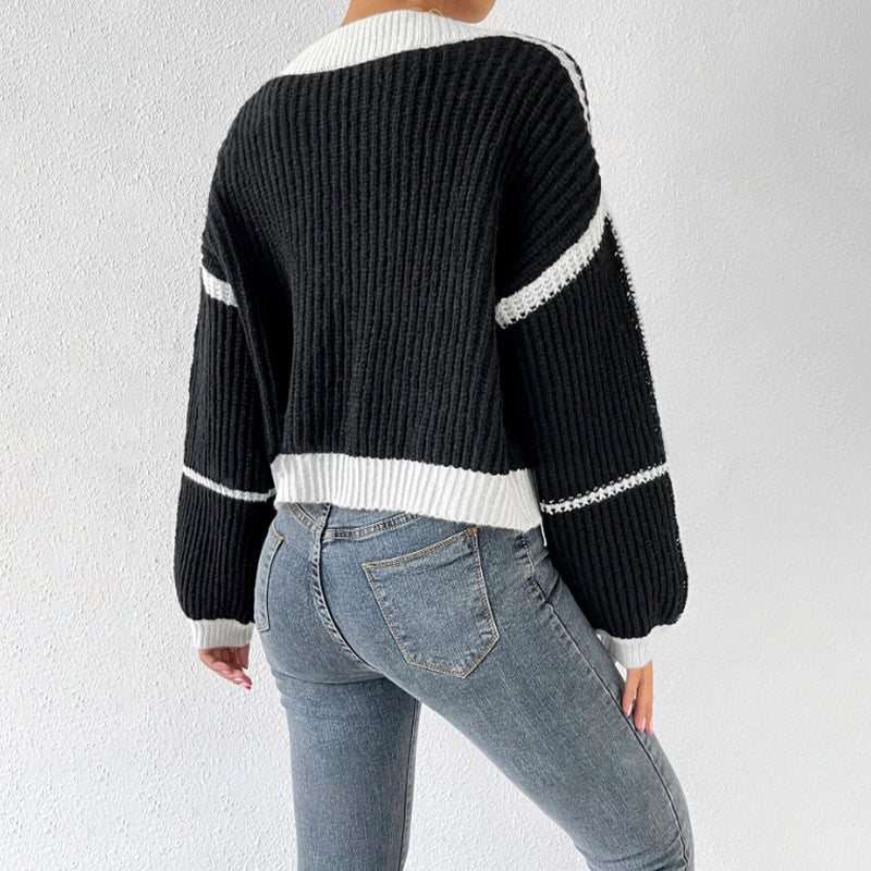 Linda | Women's Cropped Knit Cardigan - Image 4