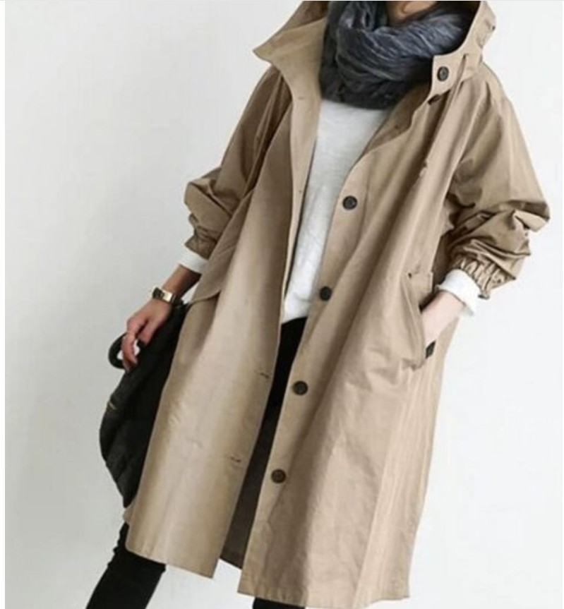 Raegan | Women's Oversized Hooded Trench Coat - Image 12
