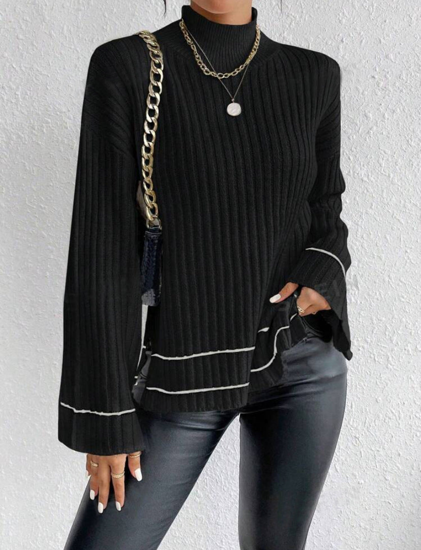 Alison | Women's Turtleneck Ribbed Sweater - Image 5