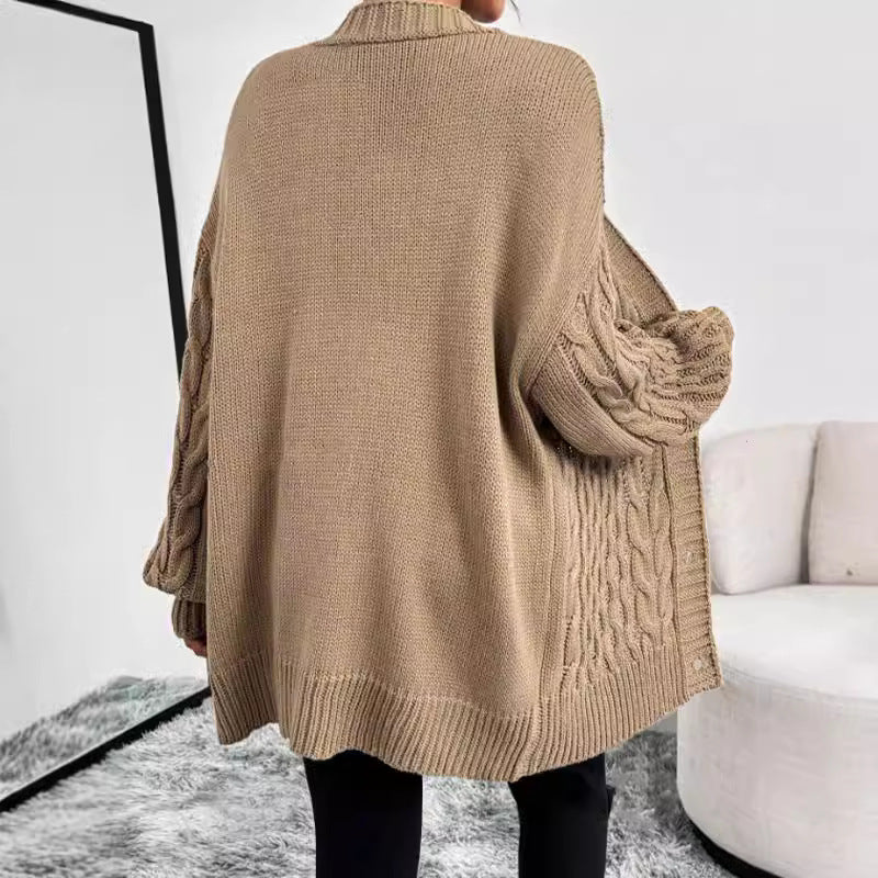 Monica | Women's Oversized Cable Knit Cardigan - Image 4