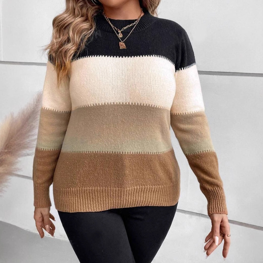 Winnie | Women's Striped Crew Neck Sweater - Image 1