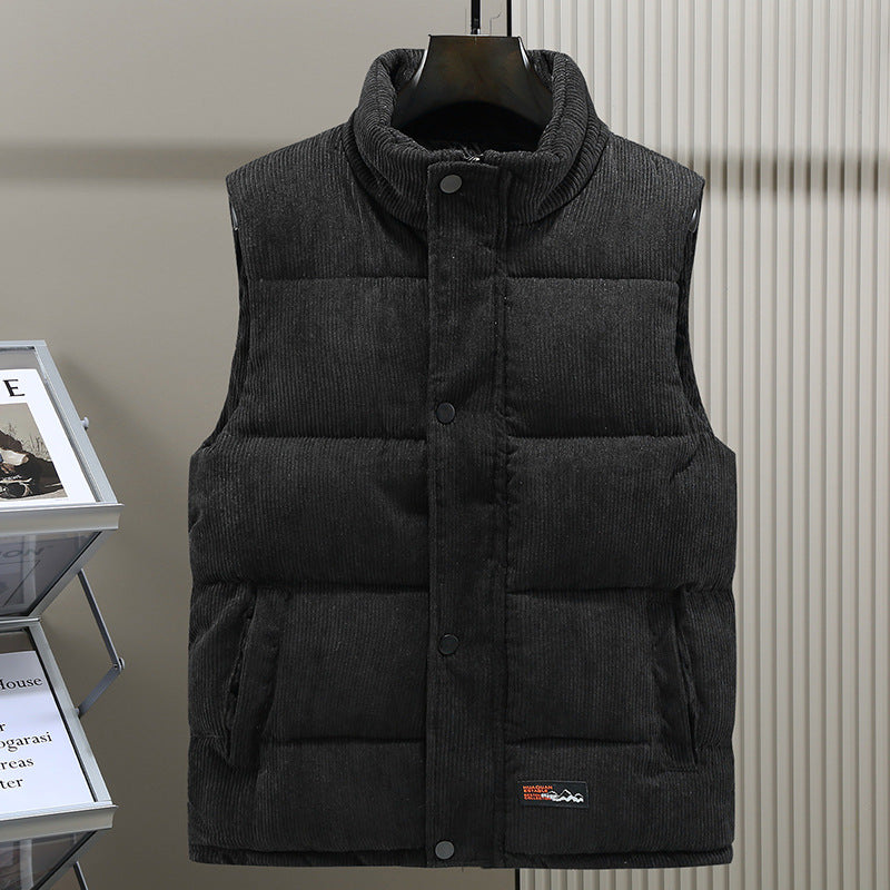 Kent | Men's Sleeveless Corduroy Puffer Vest - Image 4