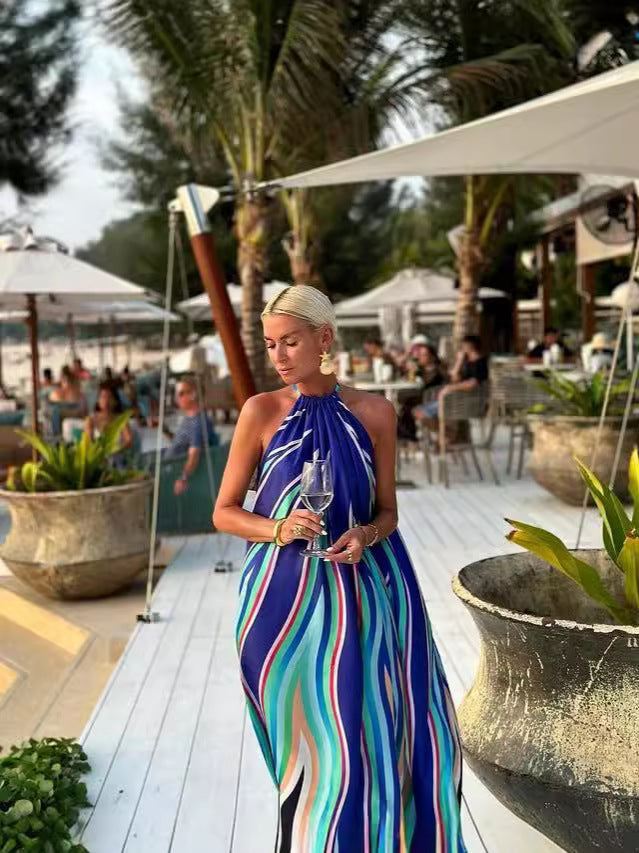 Kristen | Elegant Halter Maxi Dress for Summer - Image 5