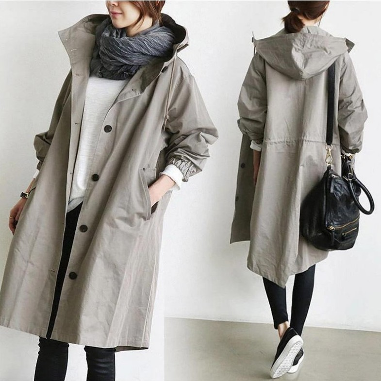 Raegan | Women's Oversized Hooded Trench Coat - Image 8