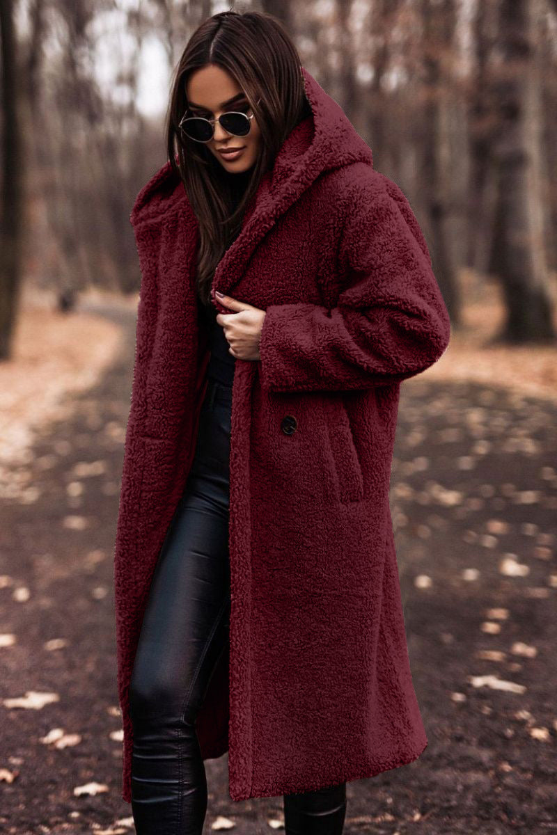 Lexi | Women's Long Hooded Coat - Image 3