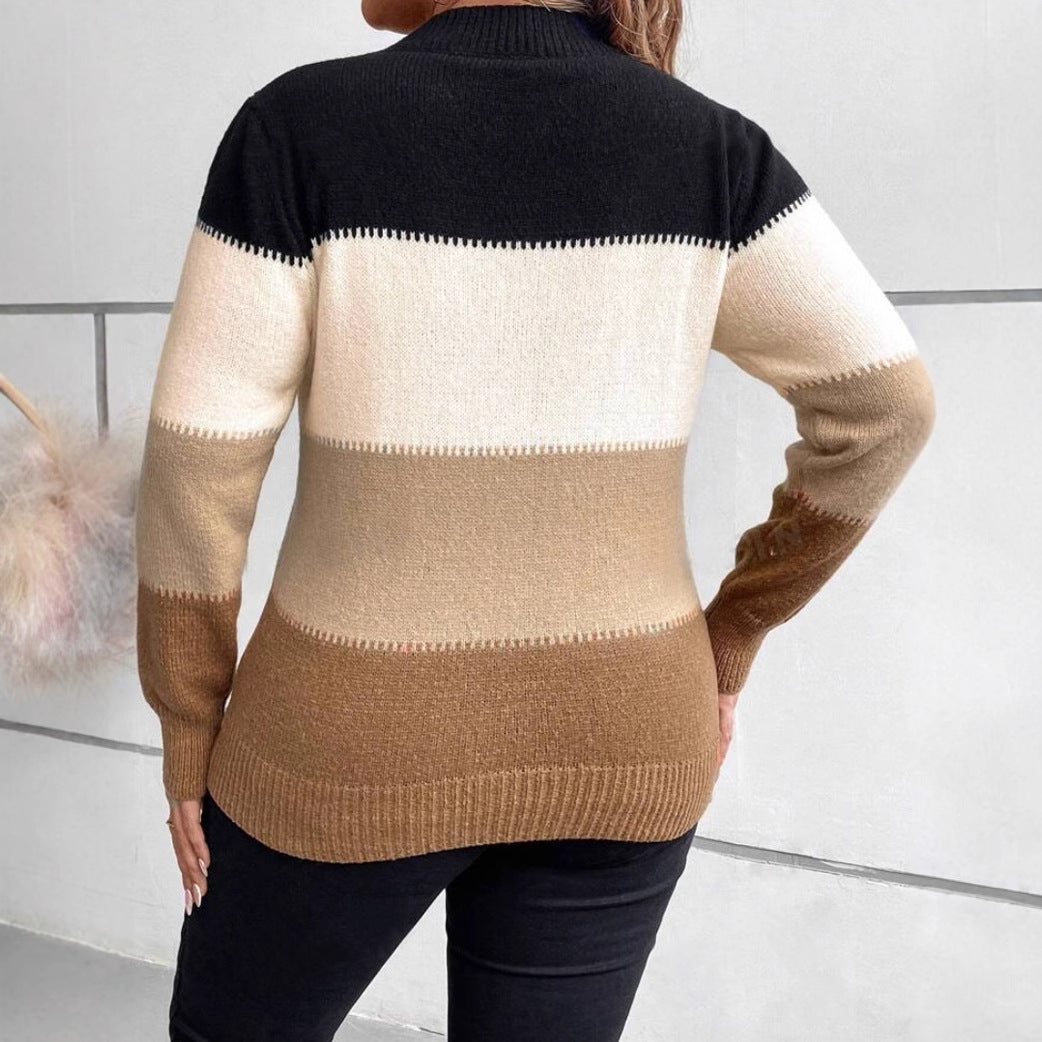 Winnie | Women's Striped Crew Neck Sweater - Image 4