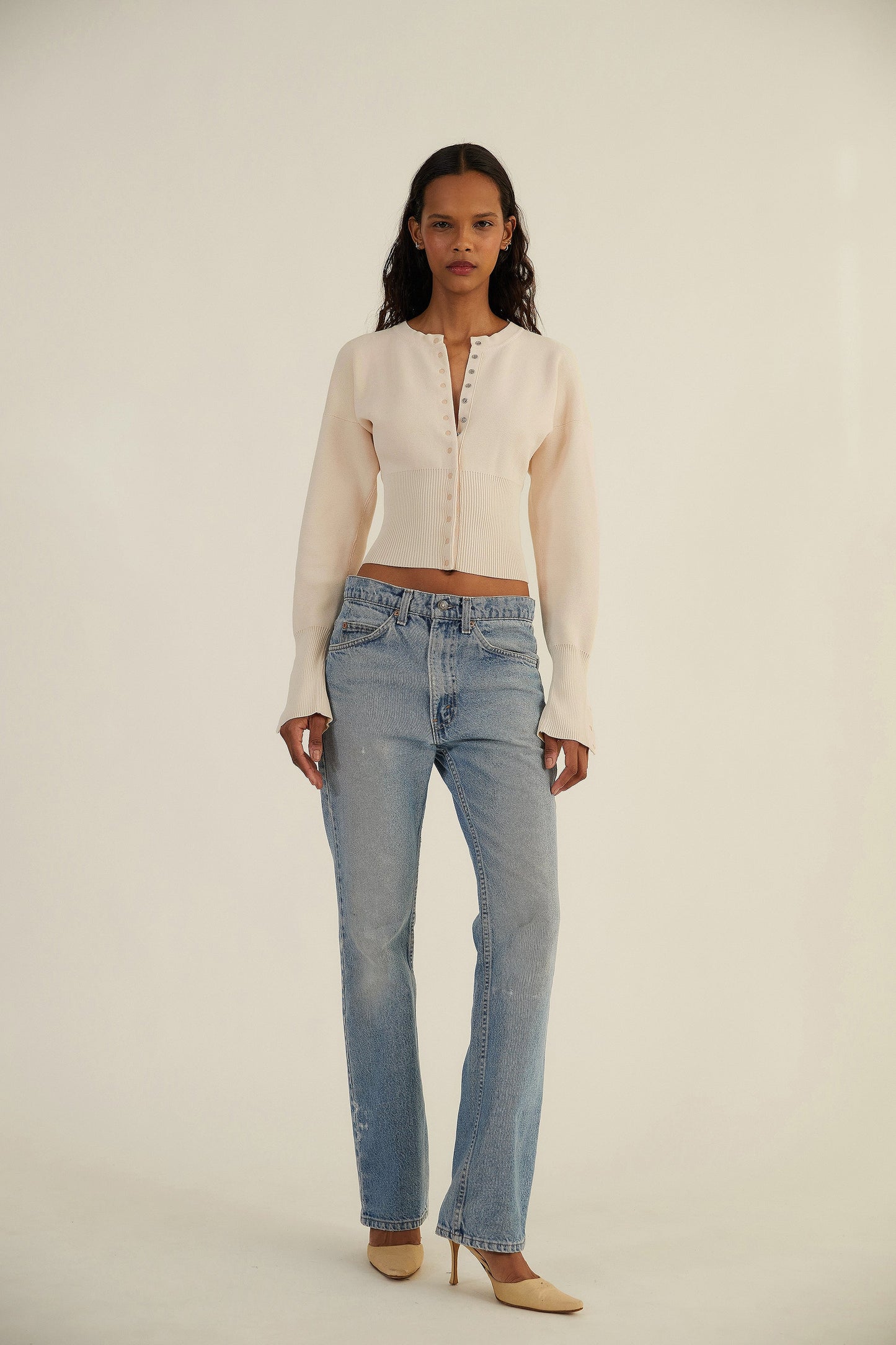Vivian | Women's Fitted Ribbed Cardigan - Image 4