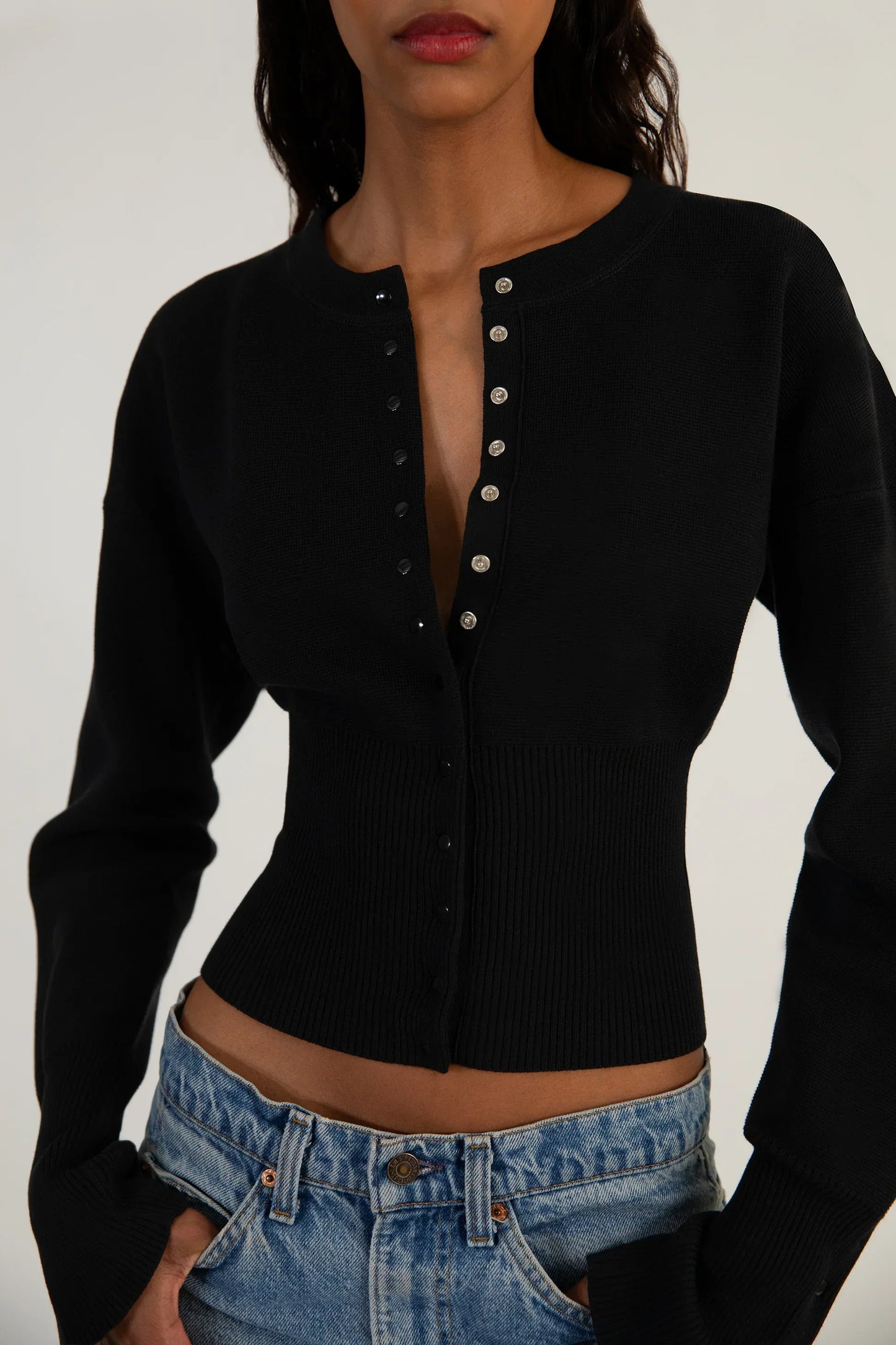 Vivian | Women's Fitted Ribbed Cardigan - Image 5