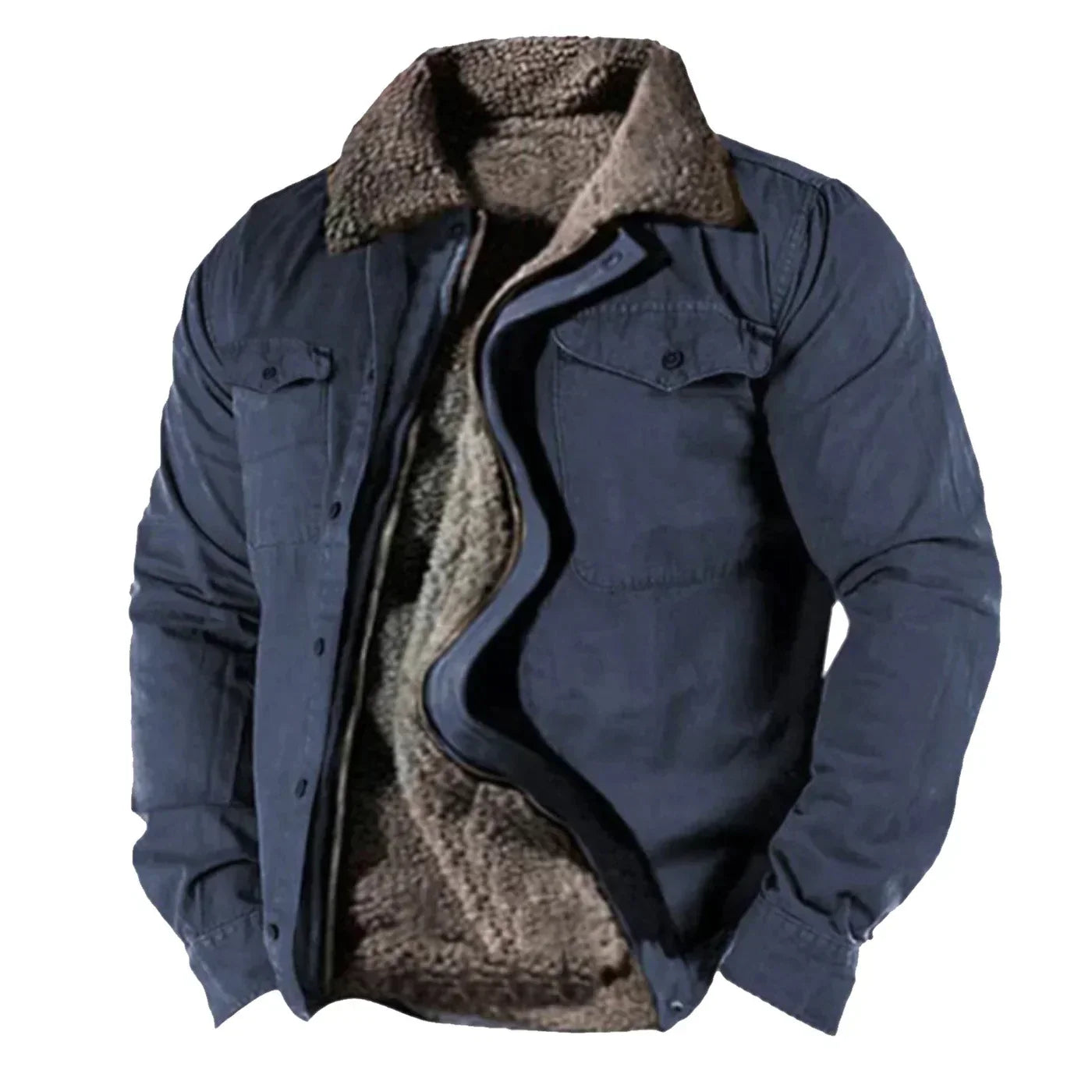 Arthur | Men's Sherpa Collar Shirt Jacket - Image 2