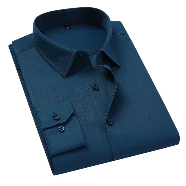 Bernard | Classic Men's Formal Long Sleeve Shirt with Pocket - Image 8