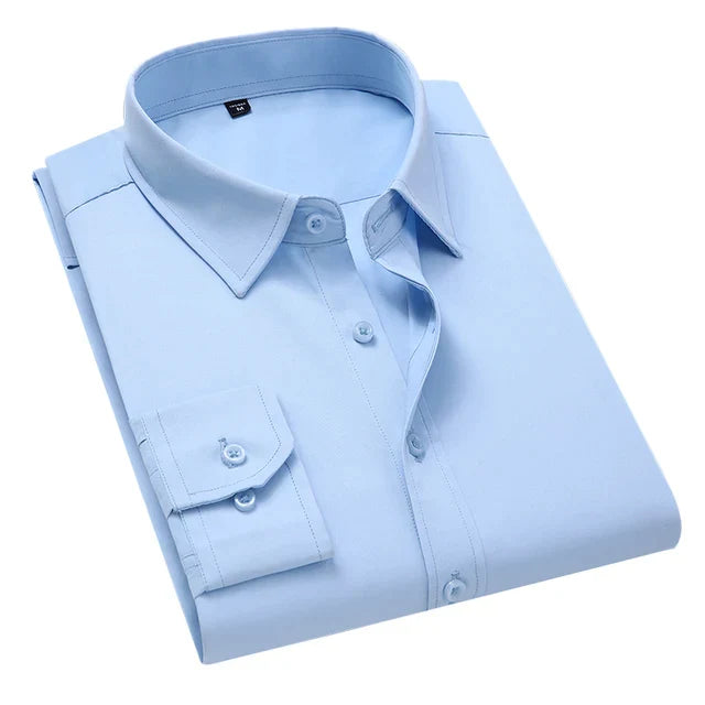 Bernard | Classic Men's Formal Long Sleeve Shirt with Pocket - Image 4