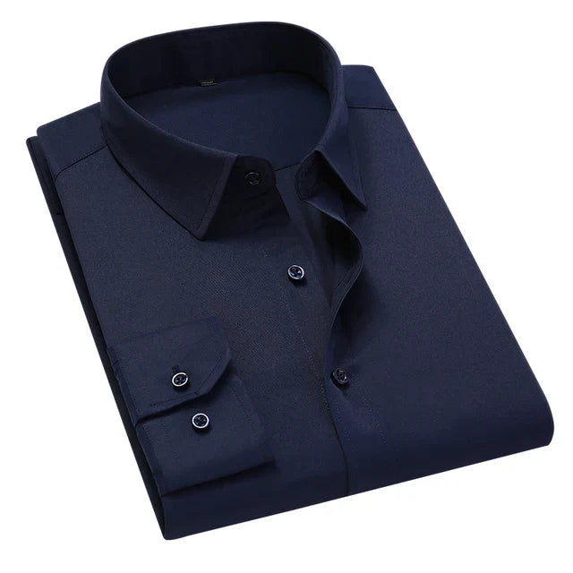 Bernard | Classic Men's Formal Long Sleeve Shirt with Pocket - Image 3