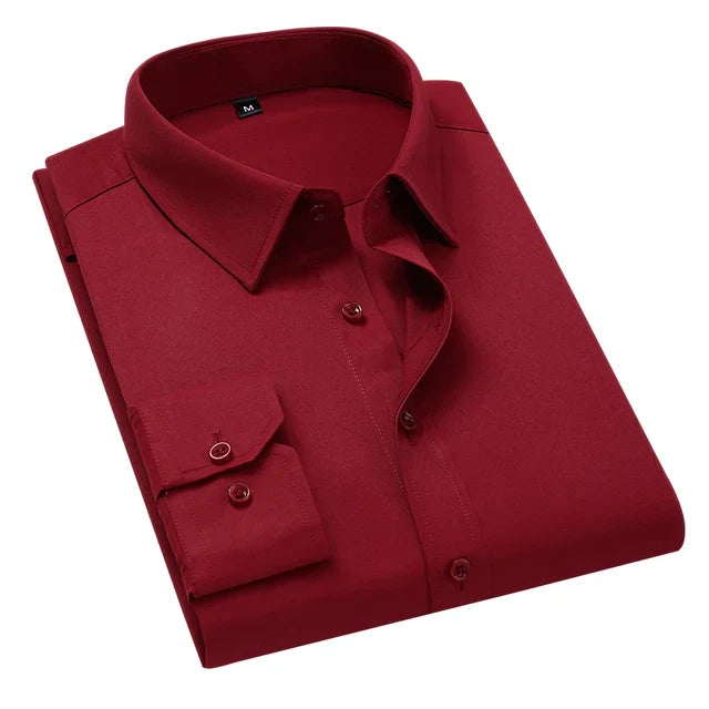 Bernard | Classic Men's Formal Long Sleeve Shirt with Pocket - Image 6