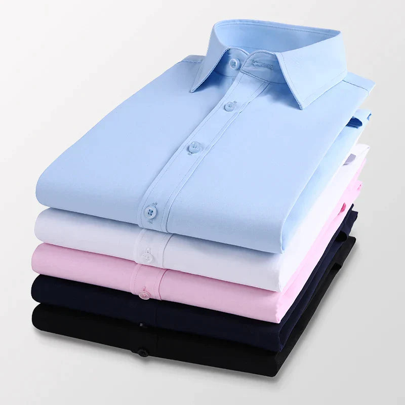 Bernard | Classic Men's Formal Long Sleeve Shirt with Pocket - Image 10