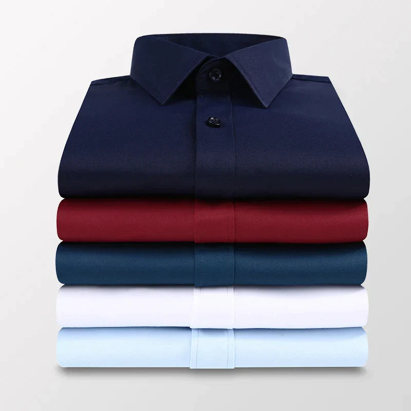 Bernard | Classic Men's Formal Long Sleeve Shirt with Pocket - Image 9