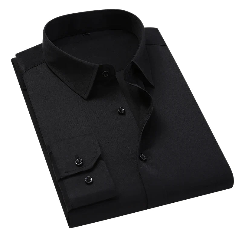 Bernard | Classic Men's Formal Long Sleeve Shirt with Pocket - Image 11