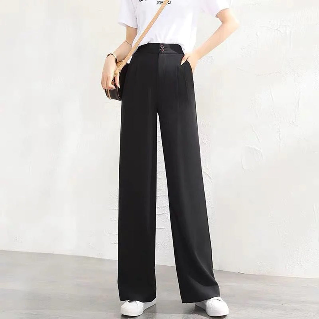 Michelle | High-Waisted Wide Leg Pants - Lightweight and Breathable - Image 2