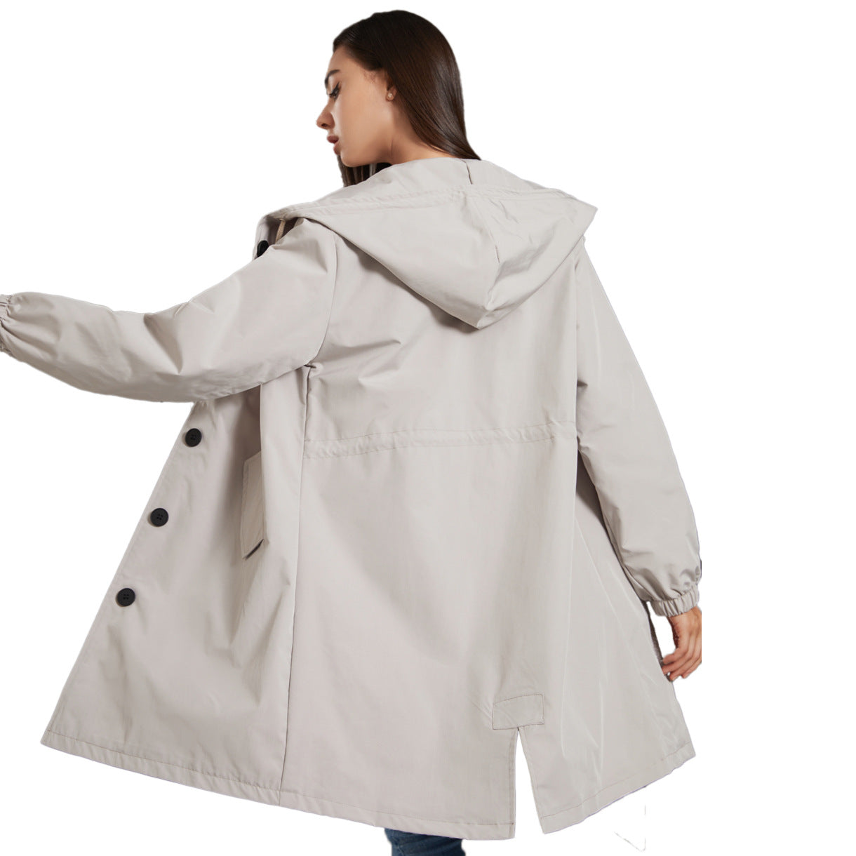 Norma | Women's Hooded Long Coat - Image 3
