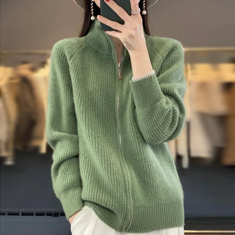 Teresa | Women's Zip-Up Sweater Jacket - Image 4