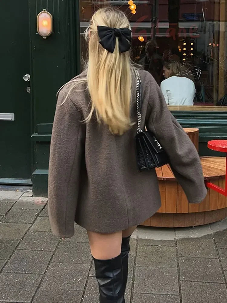 Olivia | Women's Oversized Double-Breasted Coat - Image 6