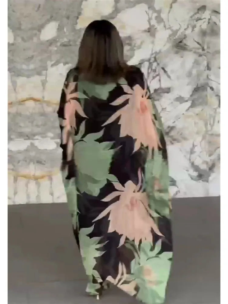 Fatima | Floral Printed Breezy Kaftan for Effortless Elegance - Image 6