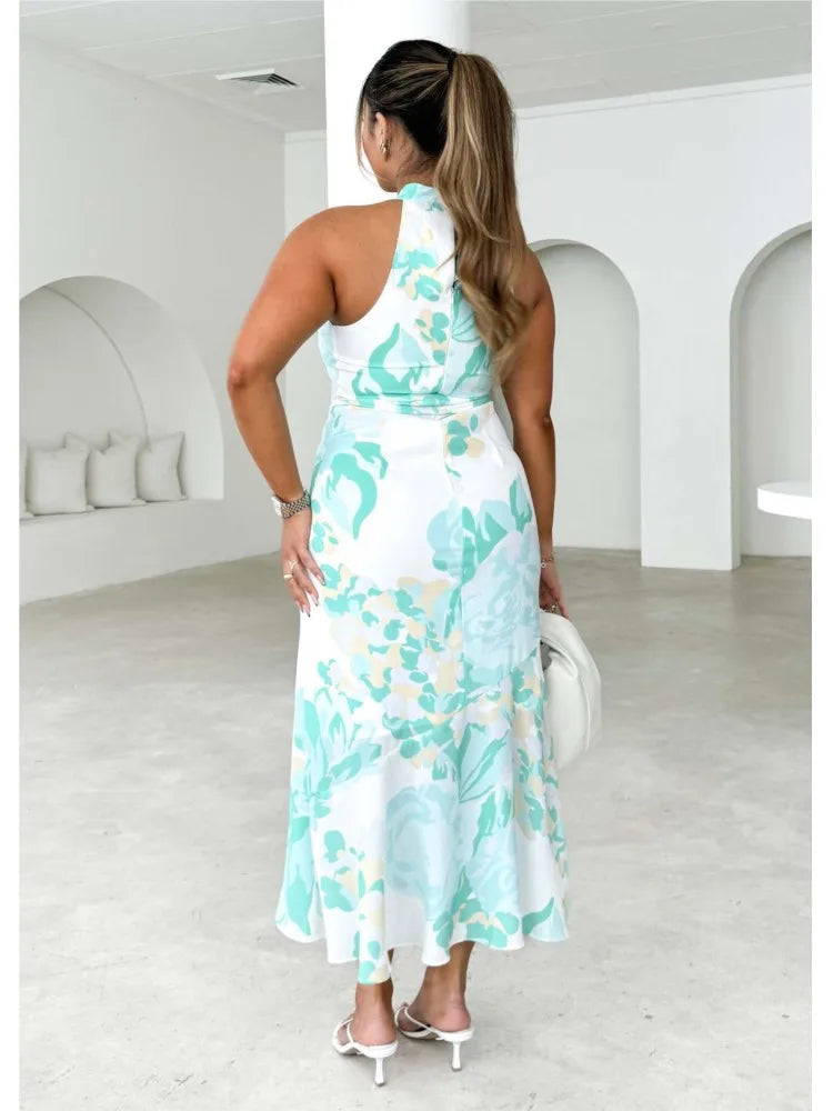 Brianna | Elegant Halter Neck Wrap Dress - Image 5
