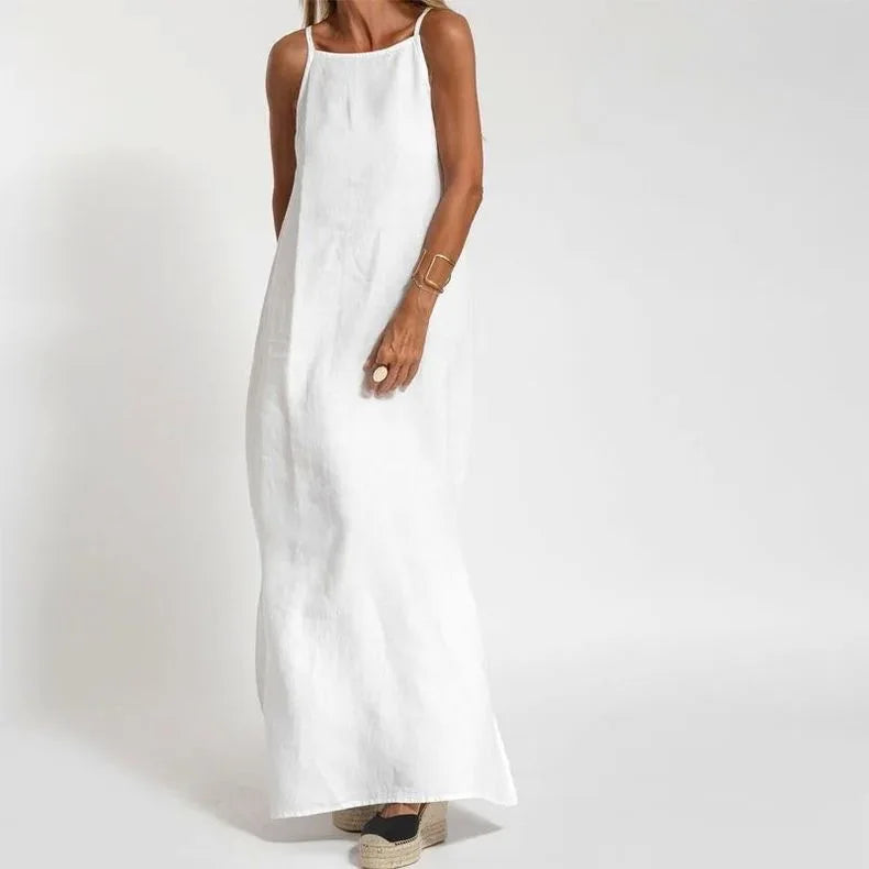 Piper | Elegant Strapless Slip Dress with Delicate Slits - Image 8