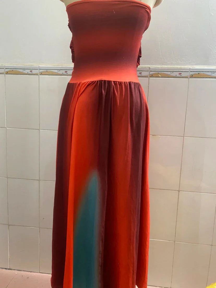 Raegan | Elegant Color-Block Maxi Dress - Image 5