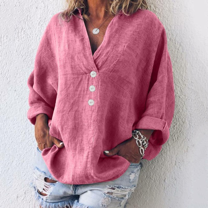 Amy | Casual Elegance V-neck blouse for women - Image 4