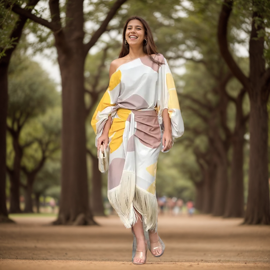 Alana | Lila Printed Duo Set with Elegant Design - Image 3