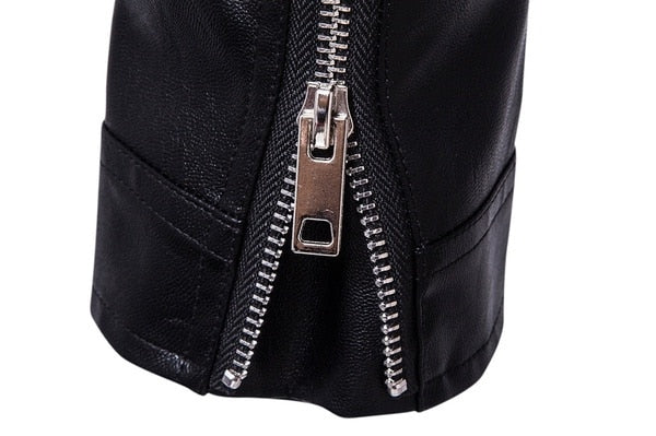 Winston | Men's Belted Leather Motorcycle Jacket - Image 3