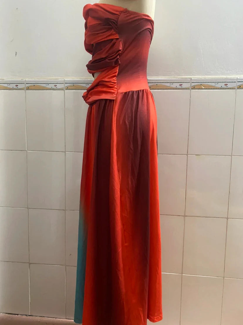 Raegan | Elegant Color-Block Maxi Dress - Image 4