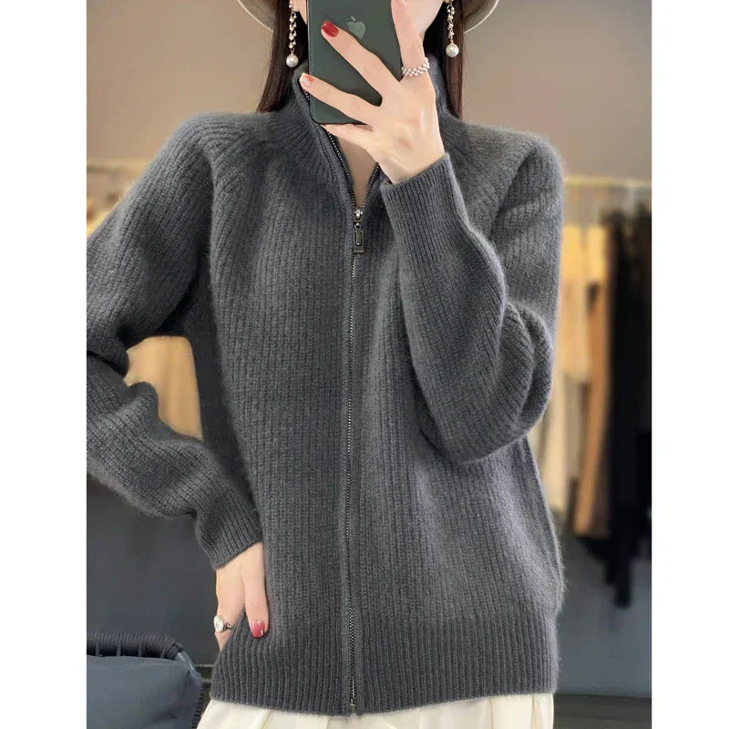 Teresa | Women's Zip-Up Sweater Jacket - Image 5