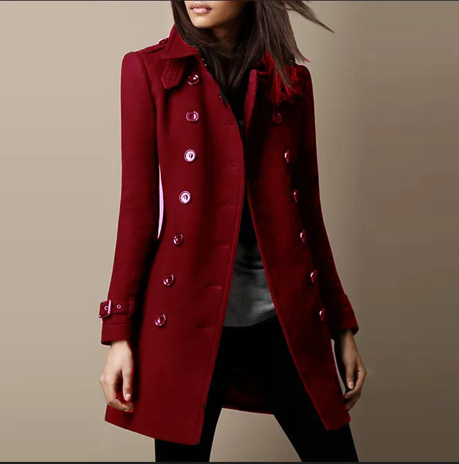 Janice | Women's Double-Breasted Mid-Length Coat - Image 5