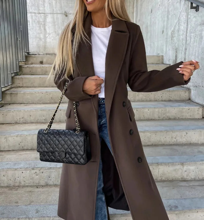 Rhonda | Women's Belted Double Breasted Overcoat - Image 2