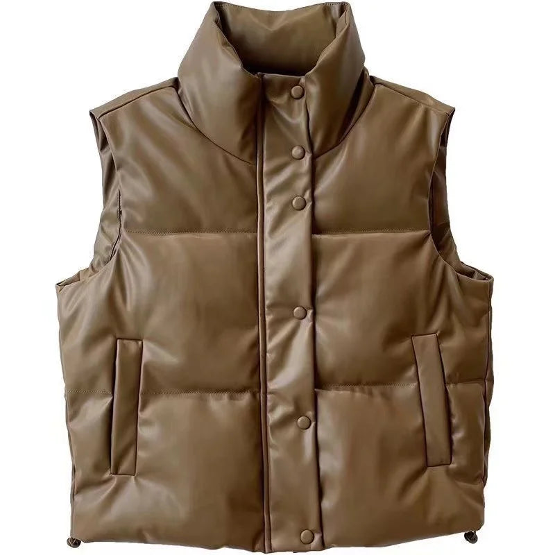 Kathleen | Women's High Collar Quilted Puffer Vest - Image 6