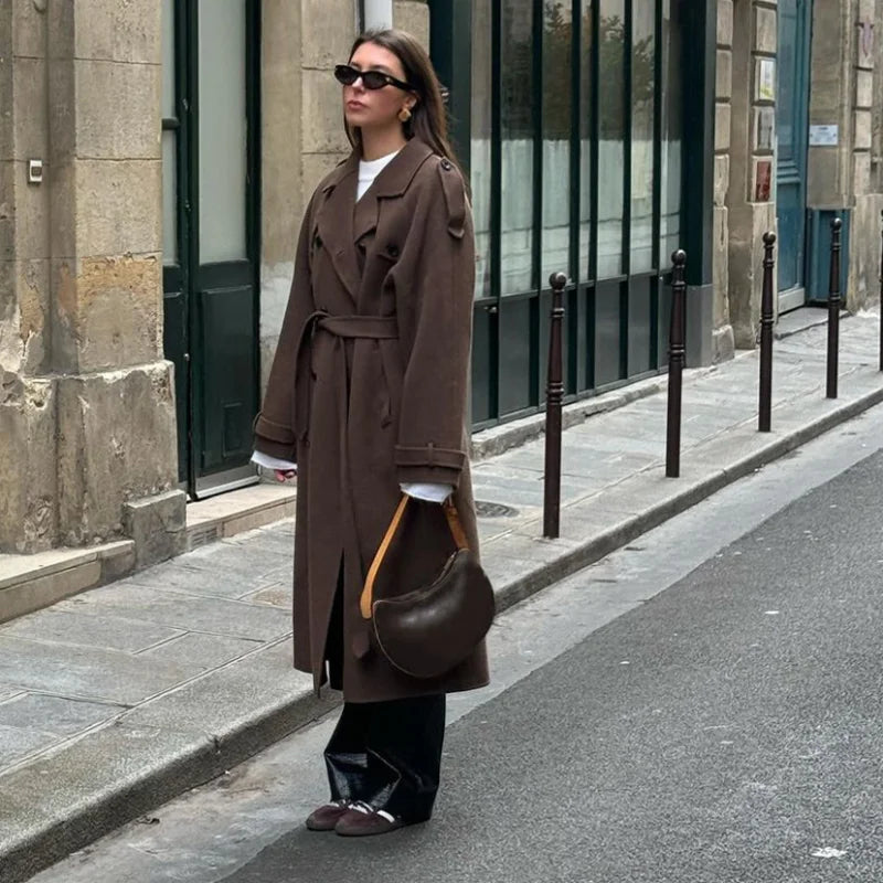 Leila | Women's Double-Breasted Belted Trench Coat - Image 4