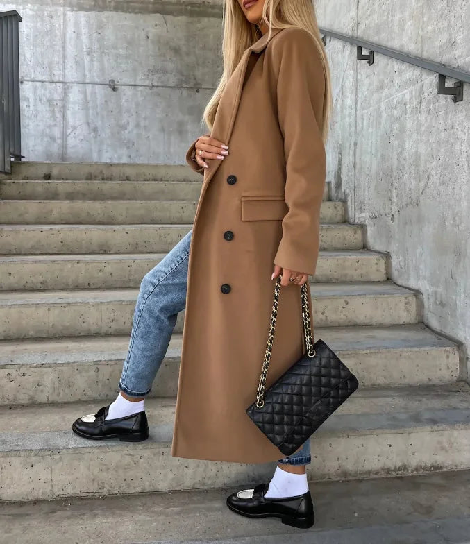Rhonda | Women's Belted Double Breasted Overcoat - Image 6