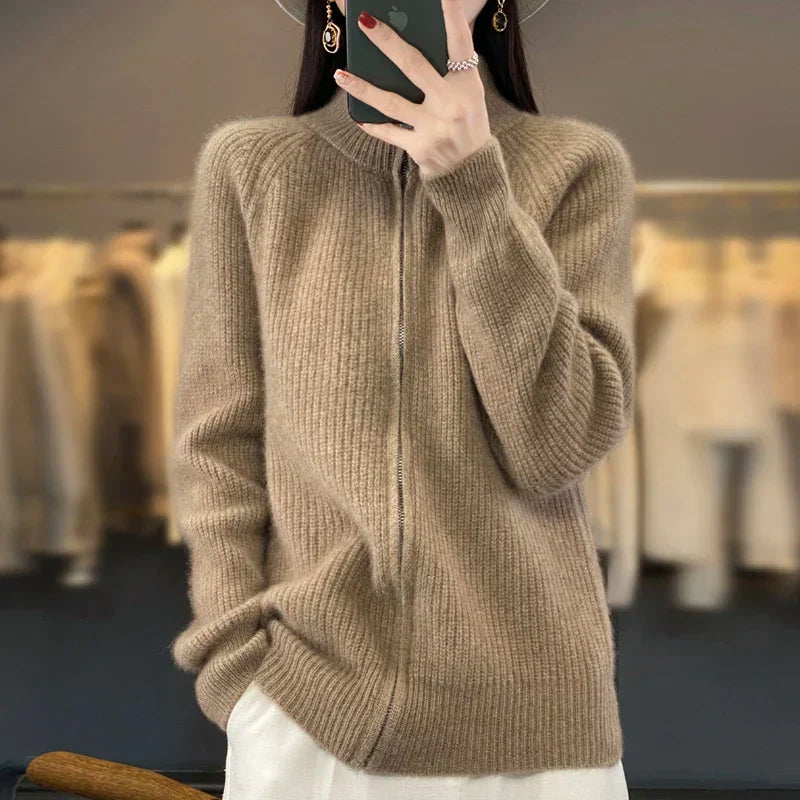 Teresa | Women's Zip-Up Sweater Jacket - Image 6