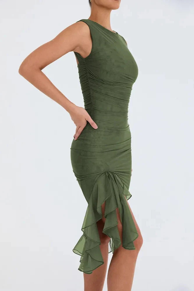 Maureen | Elegant Charlotte Ruffle Midi Dress for All Occasions - Image 20