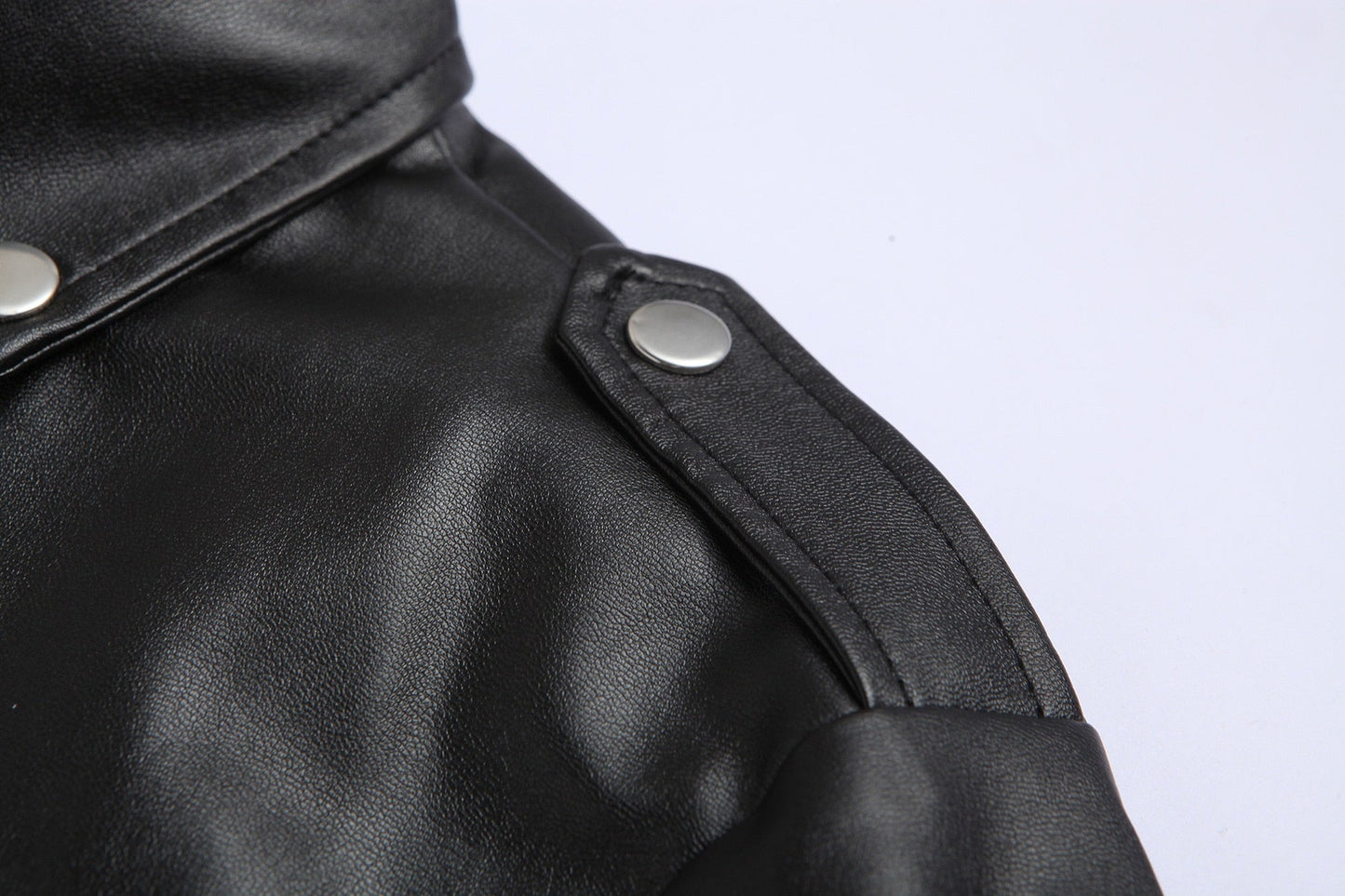 Winston | Men's Belted Leather Motorcycle Jacket - Image 2