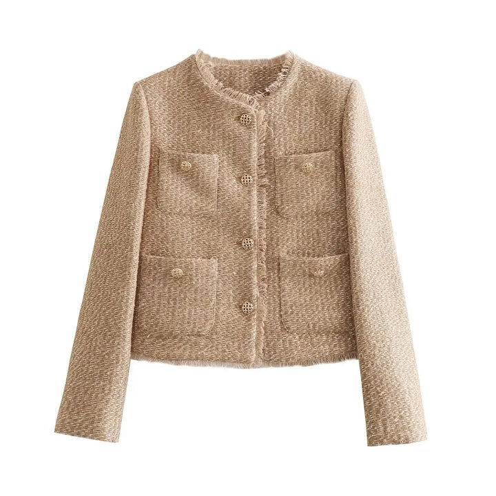 Hallie | Women's Cropped Tweed Jacket - Image 4