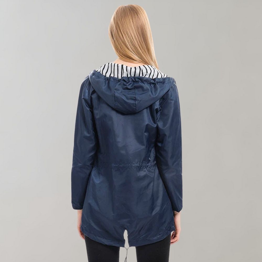 Kathy | Women's Longline Hooded Rain Jacket - Image 3
