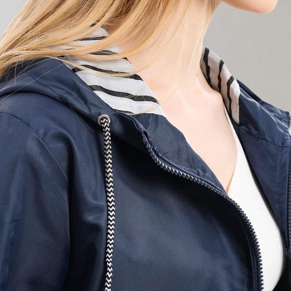 Kathy | Women's Longline Hooded Rain Jacket - Image 2