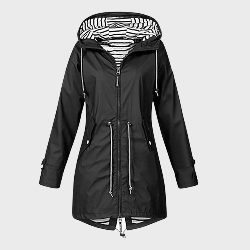 Kathy | Women's Longline Hooded Rain Jacket - Image 9